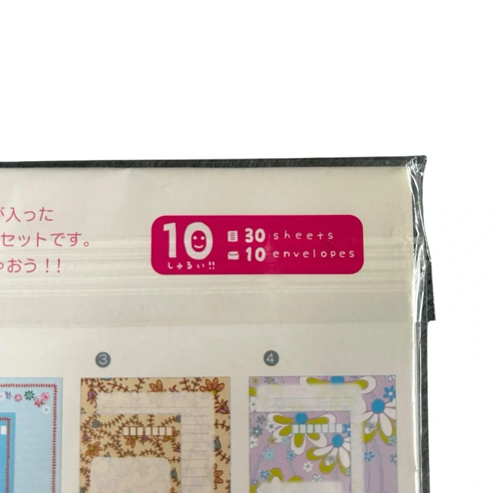 Vintage Y2K San-X Palette Letter Set Japanese Floral Stationary 10 Designs NWT